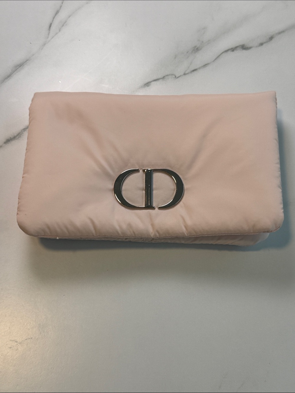 CD Logo Pale Pink Clutch Bag (No Box)